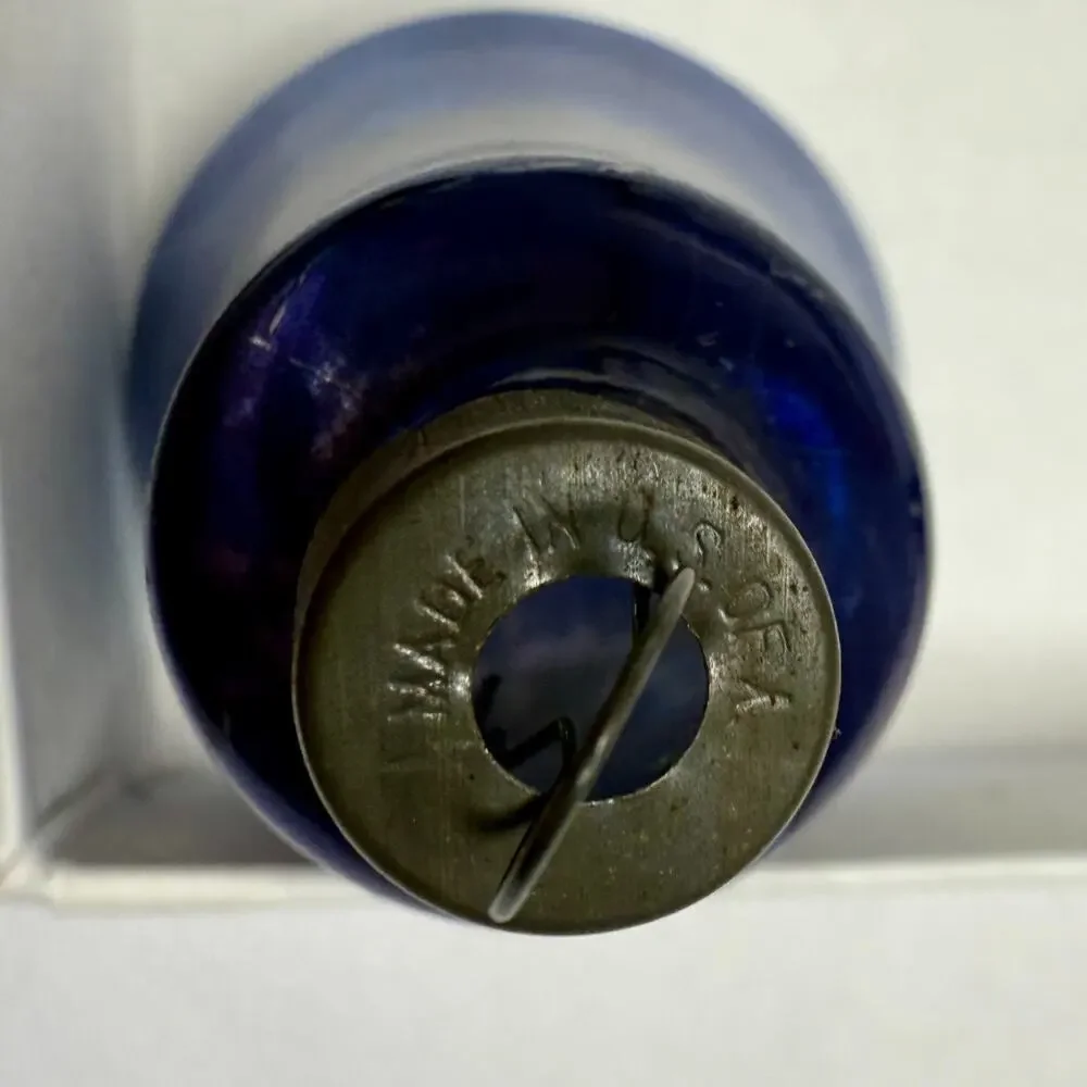 VTG Lot of 2 Mercury Glass Bell Ornaments Blue Made in US of A Silvered Pre War